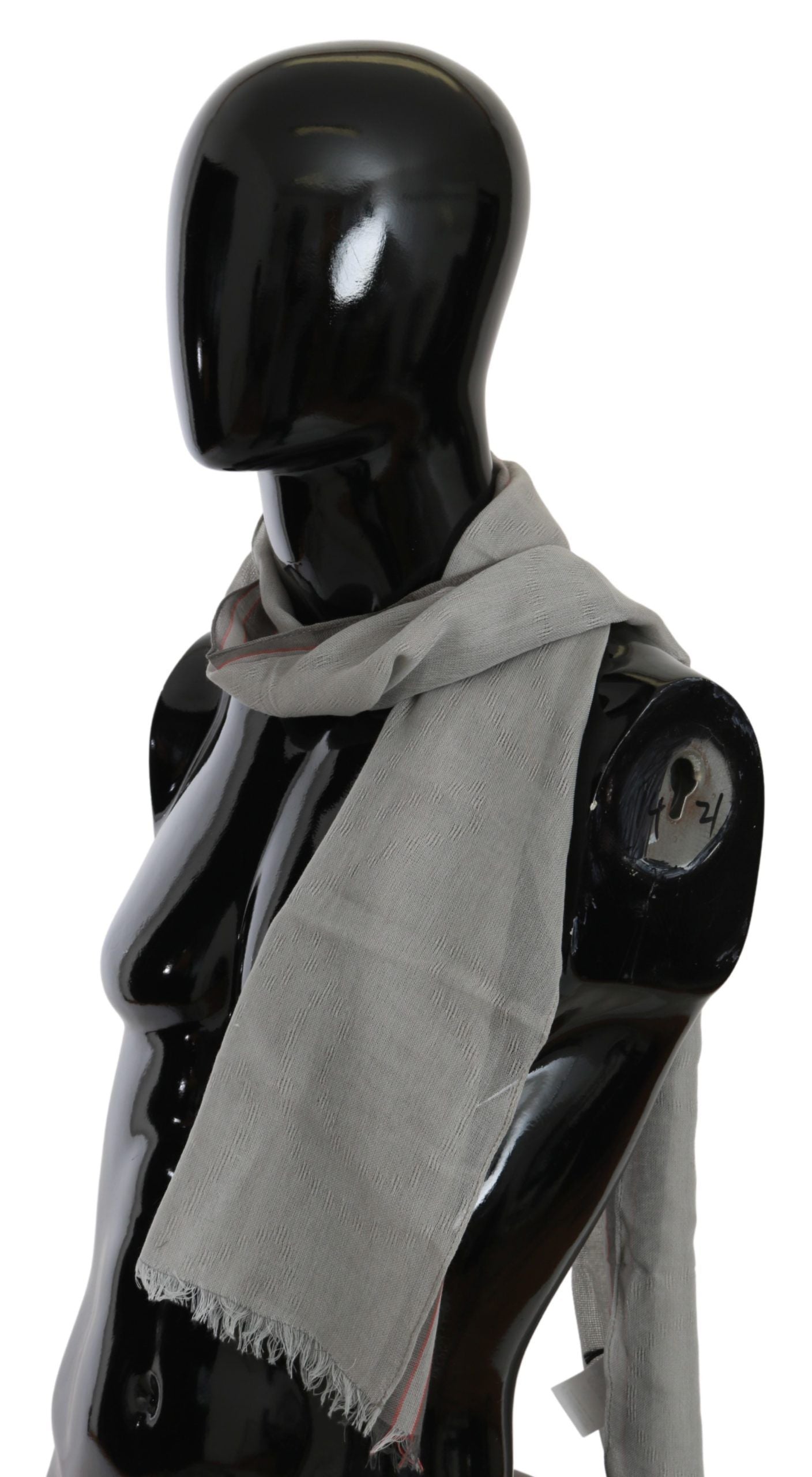 Costume National Elegant Gray Cotton Men's Scarf - KALAJ