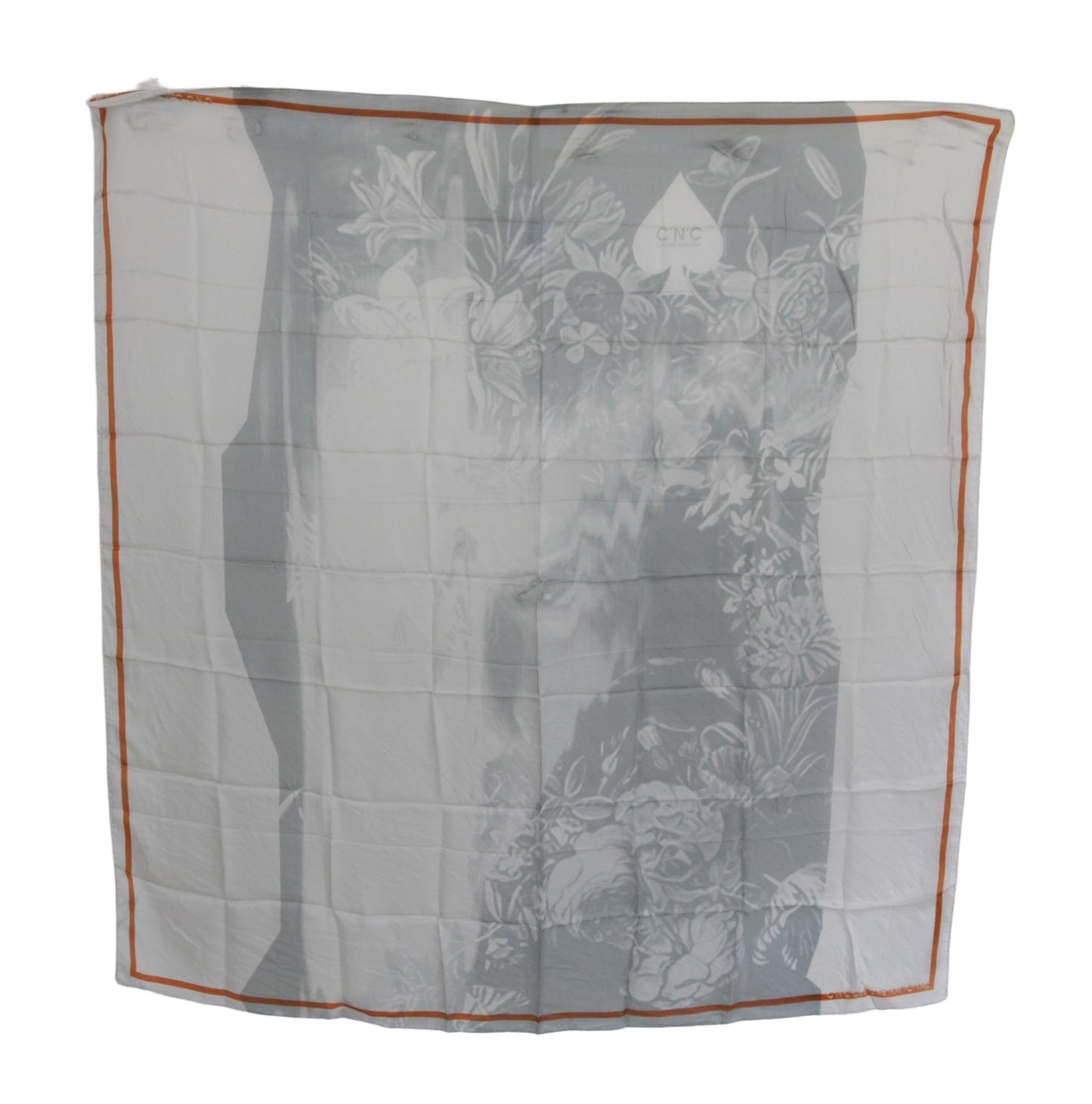 Costume National Elegant Floral Printed Silk Scarf - KALAJ