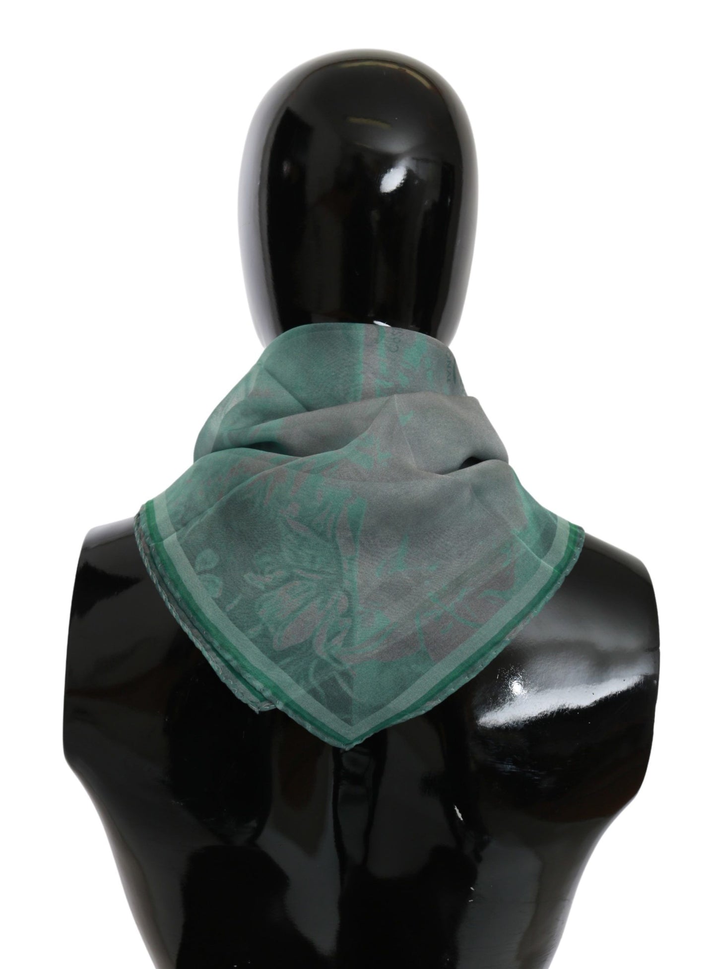 Costume National Elegant Silk Green Printed Scarf - KALAJ