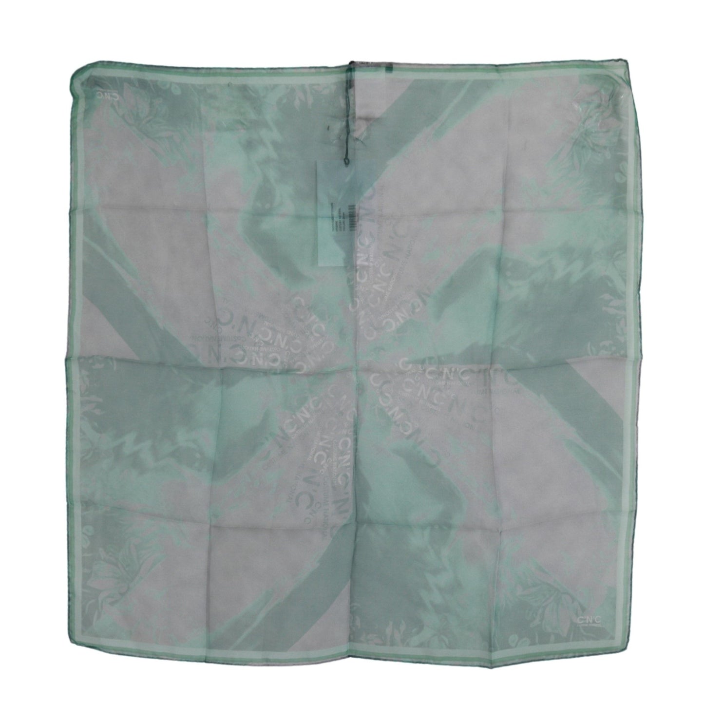 Costume National Elegant Silk Green Printed Scarf - KALAJ