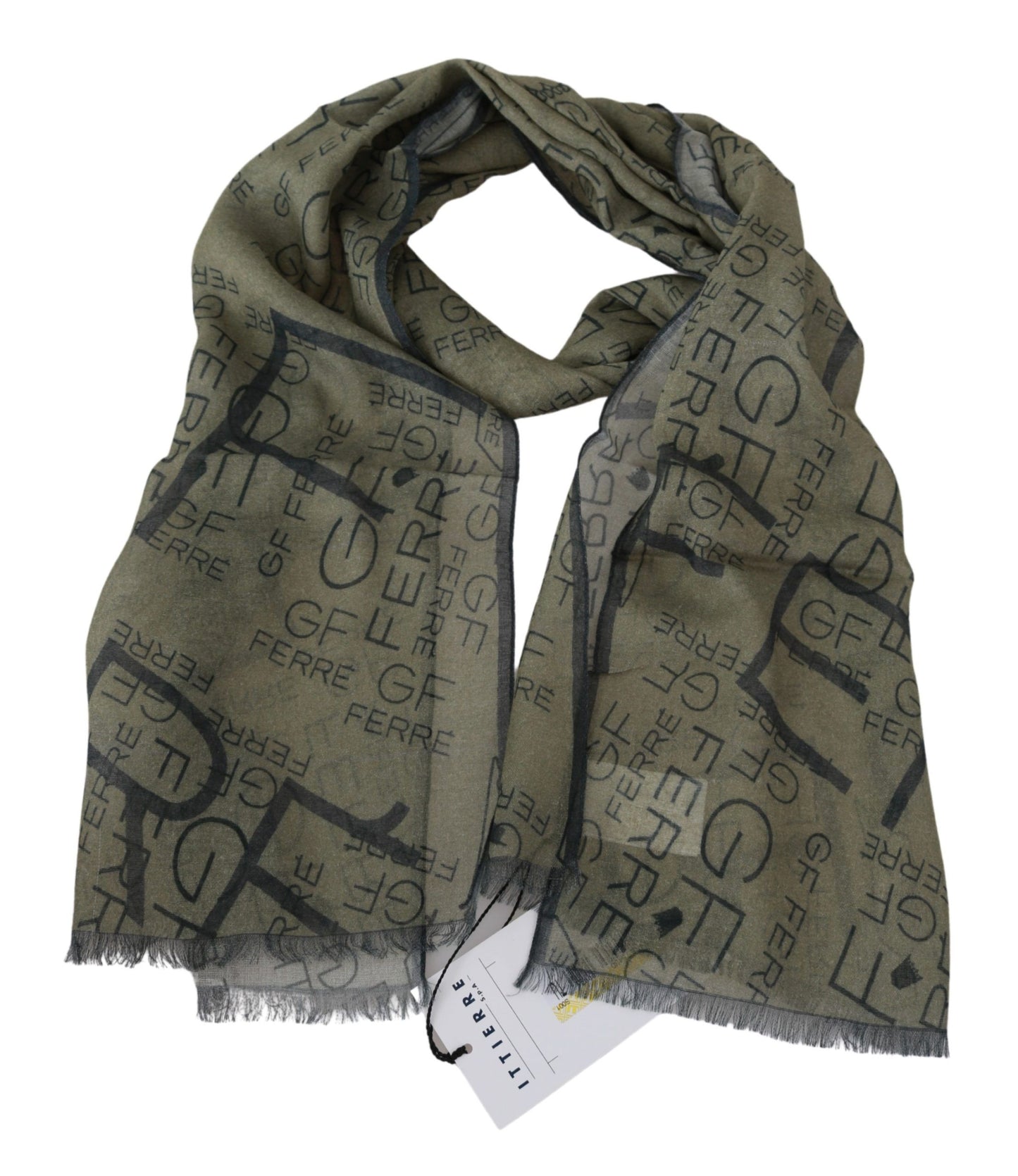 GF Ferre Elegant Patterned Wool-Blend Scarf - KALAJ