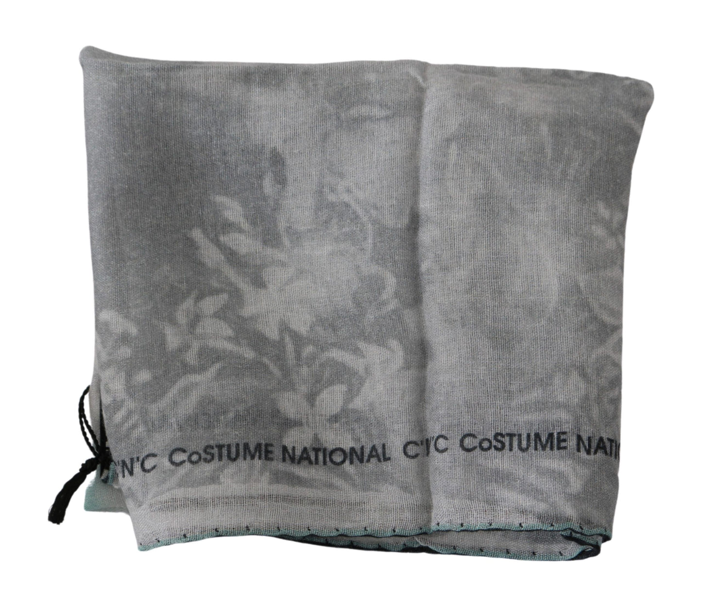 Costume National Elegant Gray Silk Scarf for Women - KALAJ