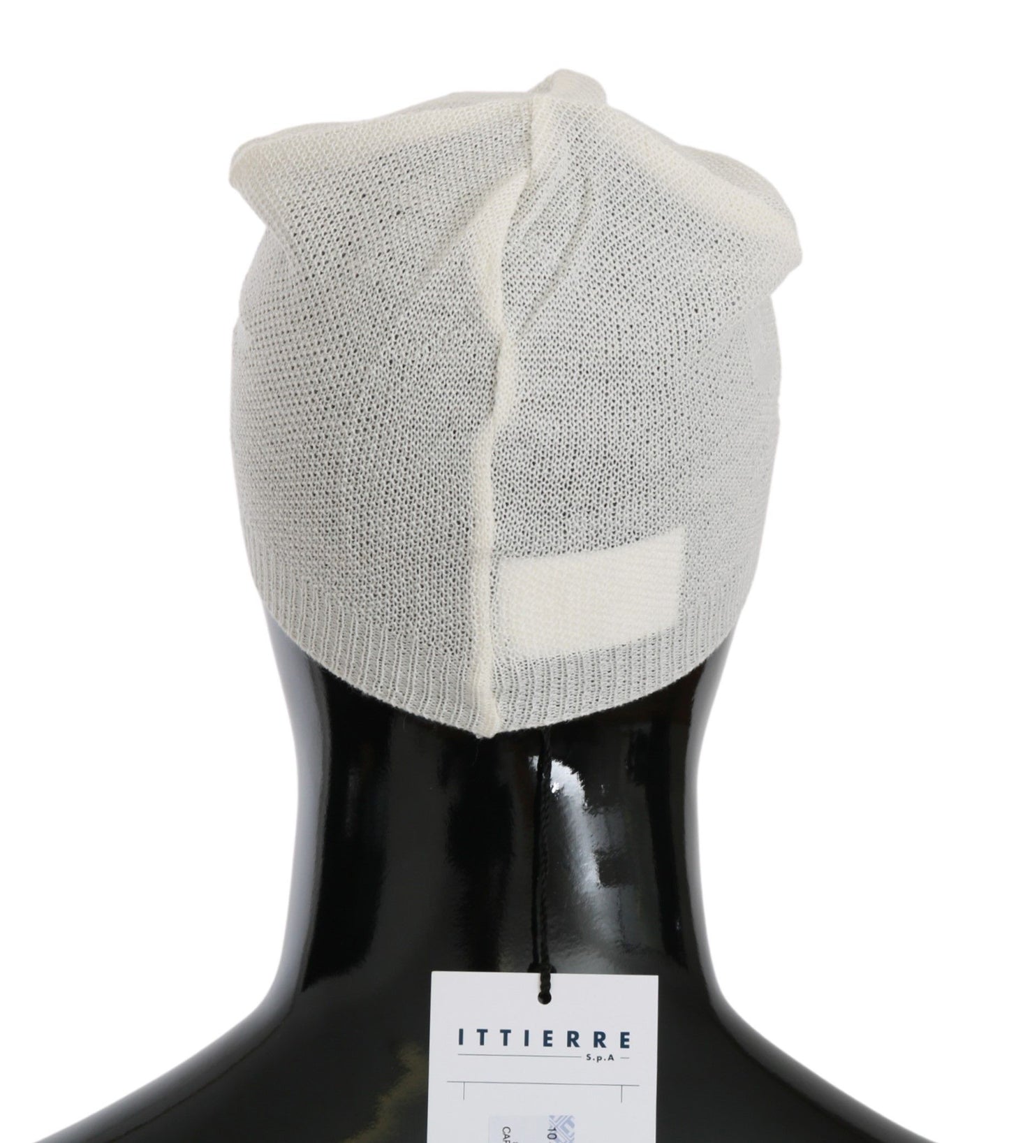 Costume National Elegant White Wool Blend Beanie Hat - KALAJ