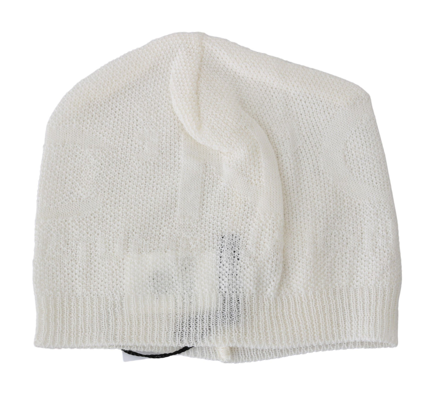 Costume National Elegant White Wool Blend Beanie Hat - KALAJ