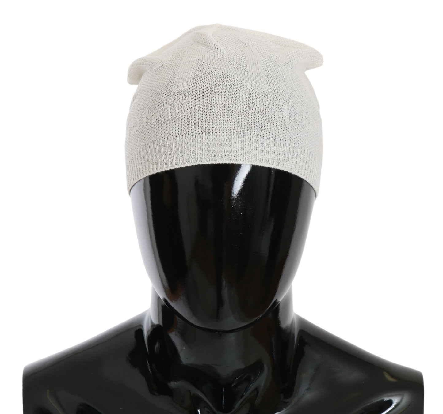 Costume National Elegant White Wool Blend Beanie Hat - KALAJ