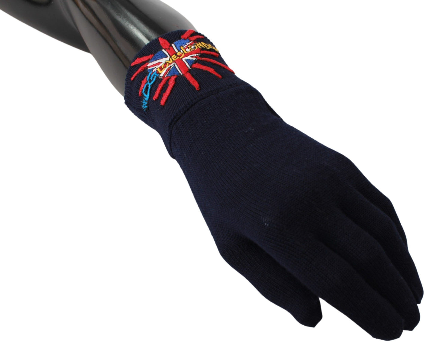 Dolce & Gabbana Blue Virgin Wool Unisex Gloves - KALAJ