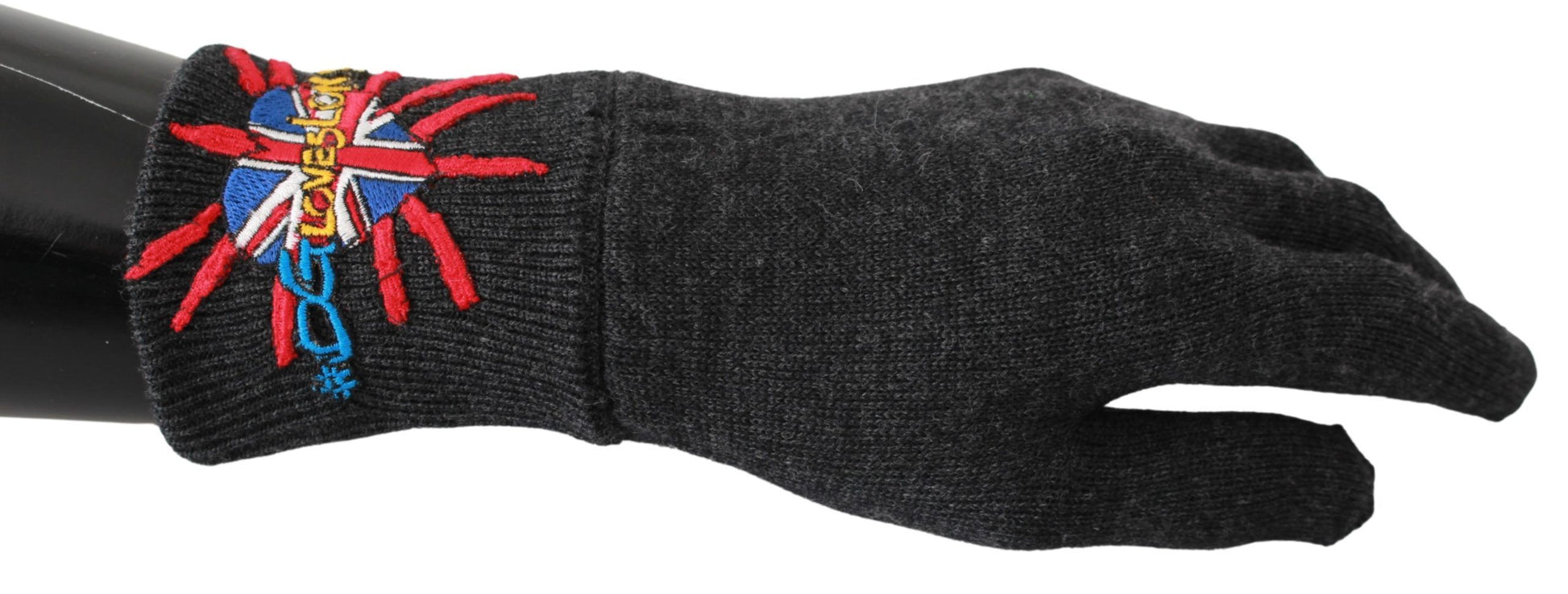 Dolce & Gabbana Gray Virgin Wool Unisex Gloves - KALAJ