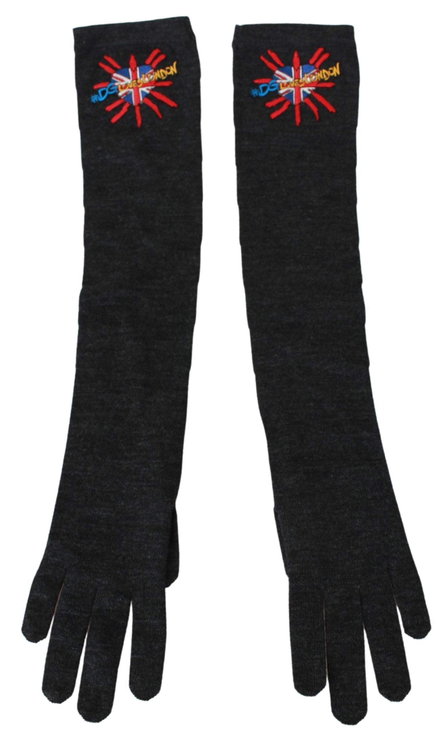 Dolce & Gabbana Elegant Elbow Length Woolen Gloves - KALAJ