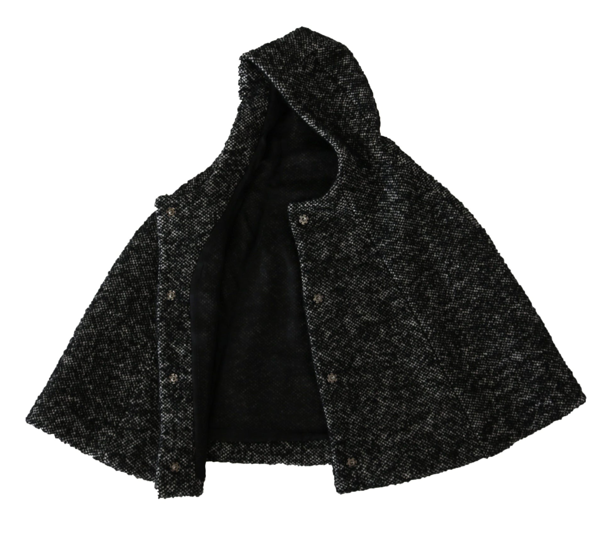 Dolce & Gabbana Elegant Gray Wool Hooded Scarf by Iconic Italian Label - KALAJ