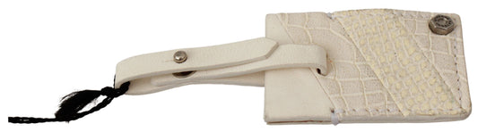 GF Ferre Elegant Beige Leather Keychain - KALAJ