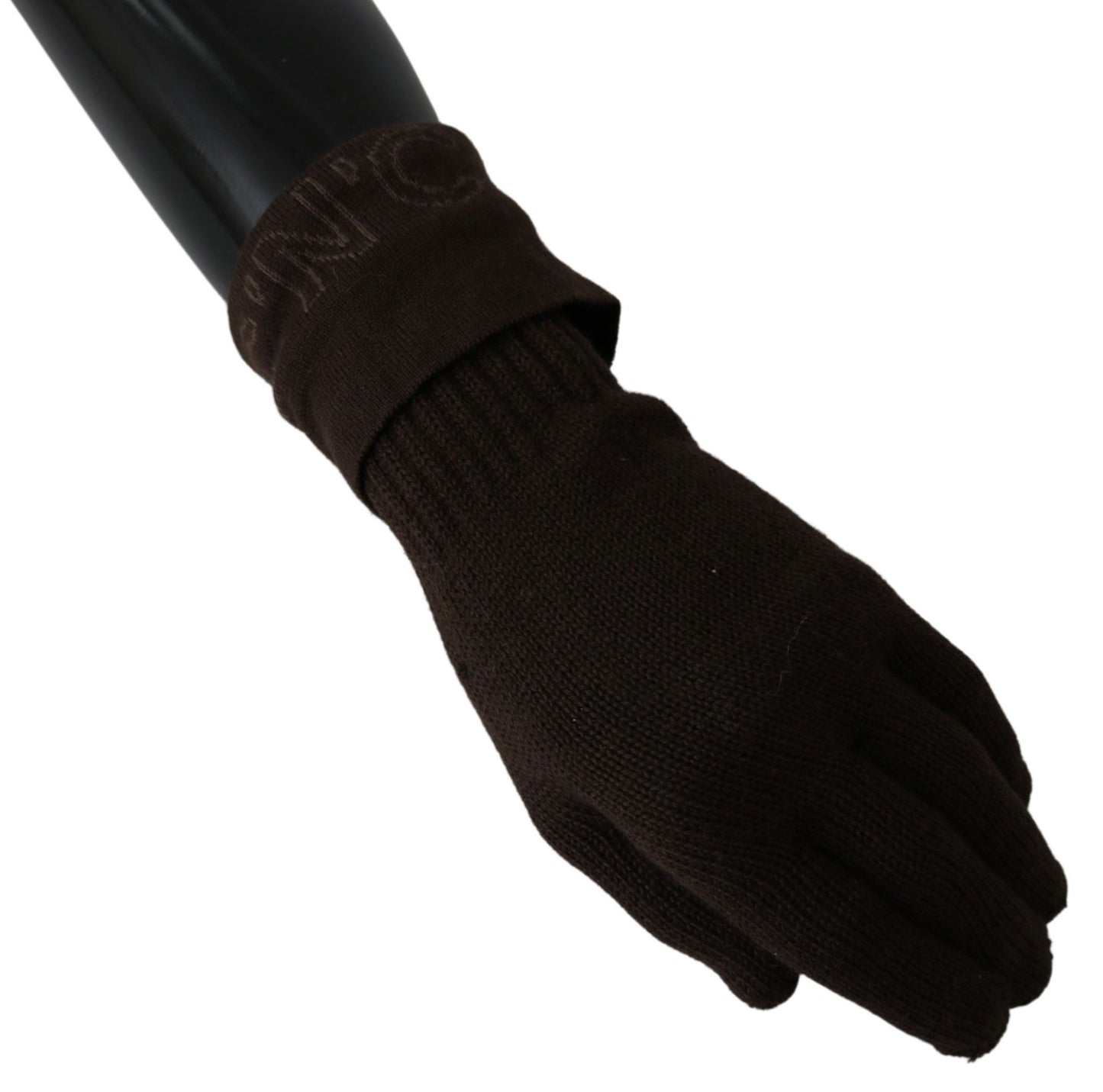 Costume National Elegant Brown Knitted Gloves - KALAJ