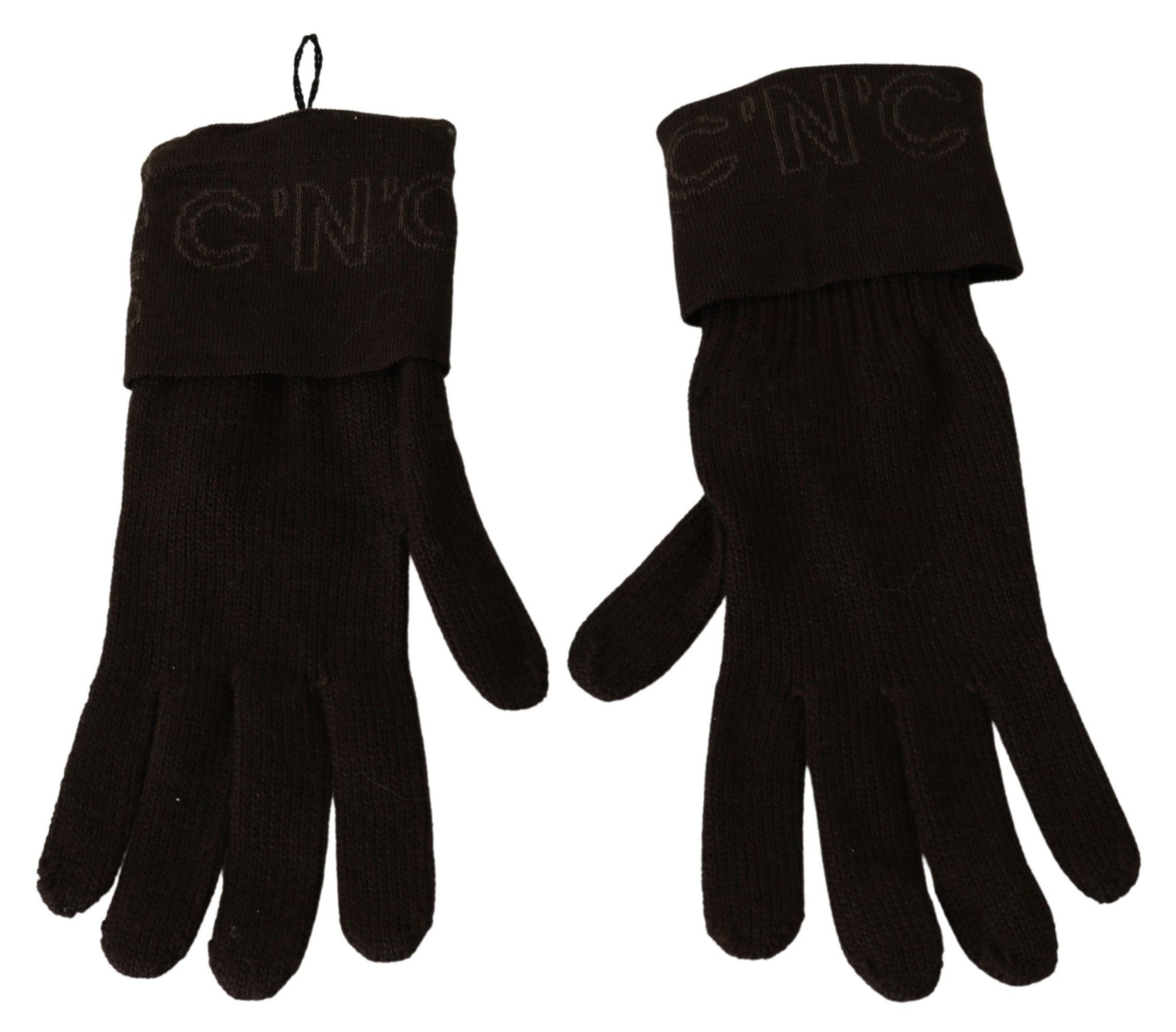 Costume National Elegant Brown Knitted Gloves - KALAJ