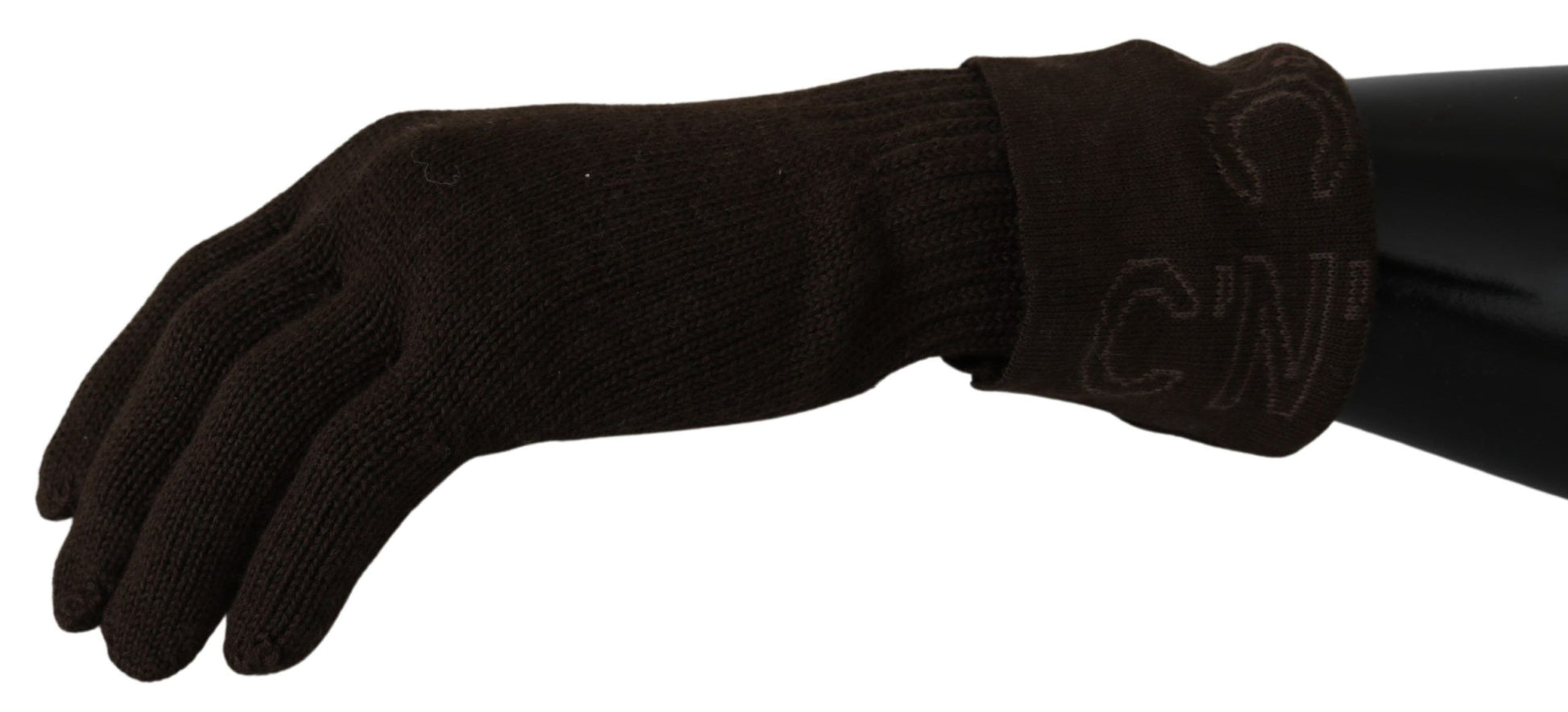 Costume National Elegant Brown Knitted Gloves - KALAJ