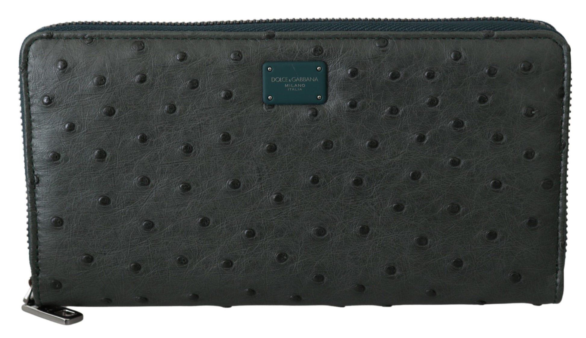 Dolce & Gabbana Exquisite Green Ostrich Leather Continental Wallet - KALAJ