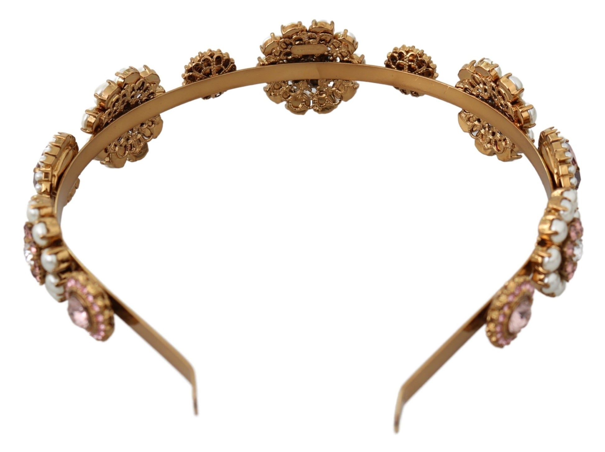 Dolce & Gabbana Elegant Crystal Pearl Diadem Headpiece - KALAJ