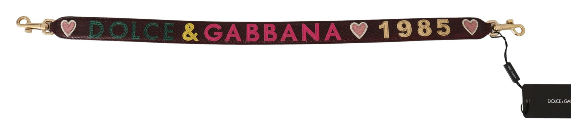 Dolce & Gabbana Exquisite Bordeaux Shoulder Strap Accessory - KALAJ