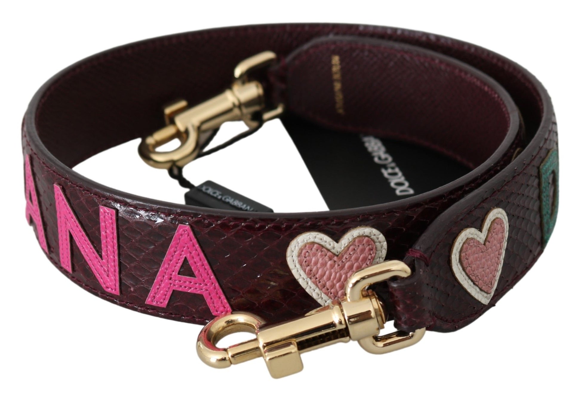 Dolce & Gabbana Exquisite Bordeaux Shoulder Strap Accessory - KALAJ