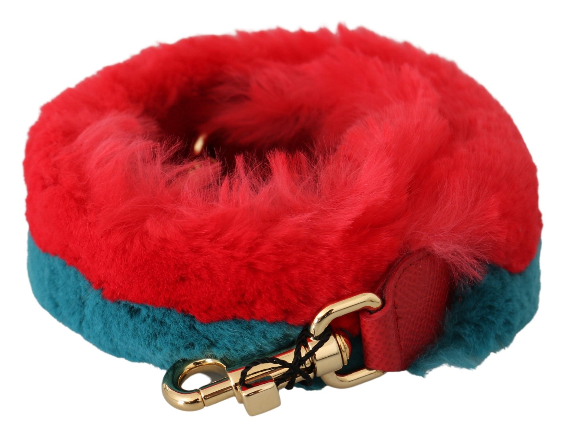 Dolce & Gabbana Elegant Red Lapin Fur Shoulder Strap - KALAJ