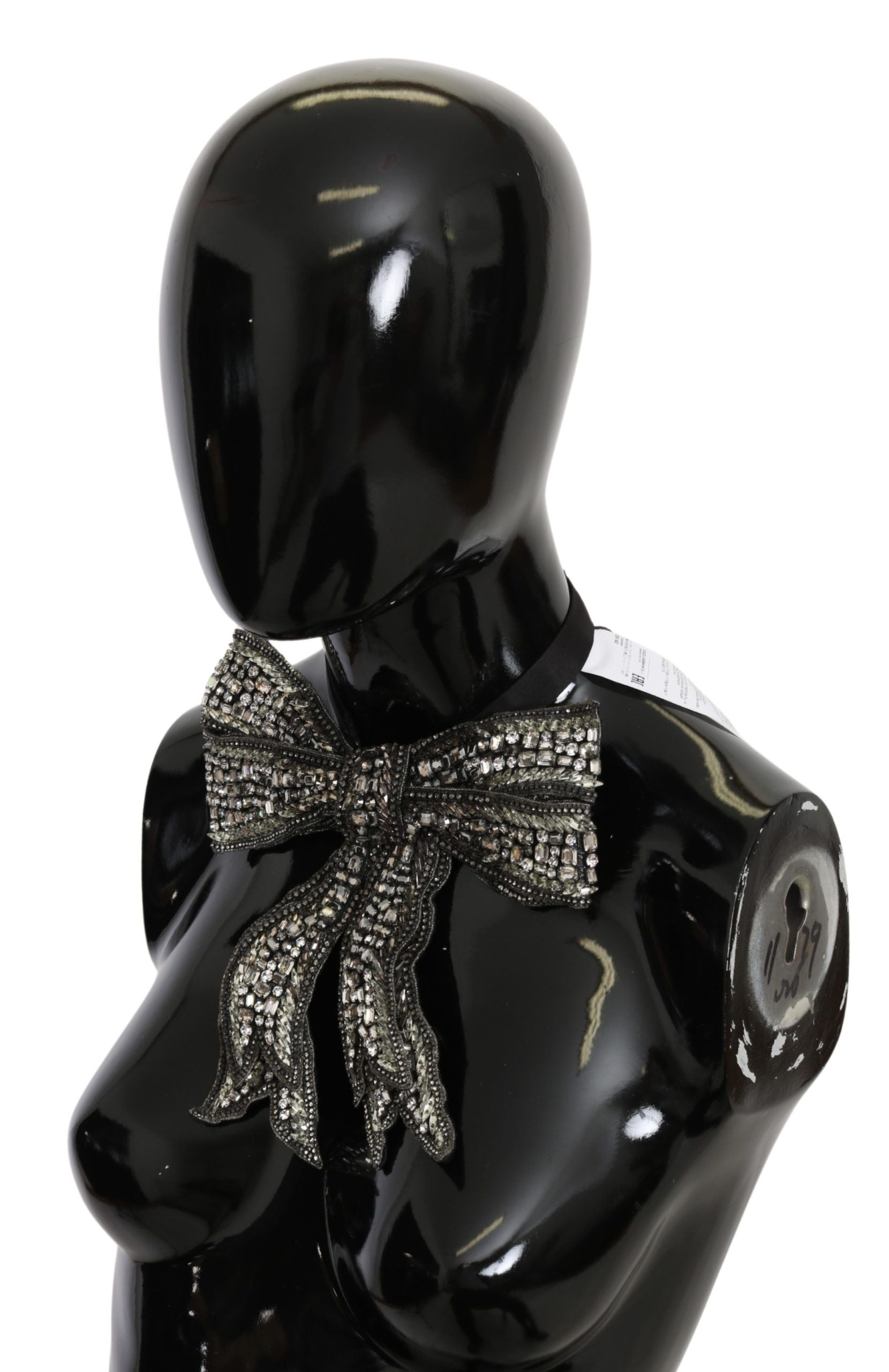 Dolce & Gabbana Elegant Silver Silk Bowtie - KALAJ