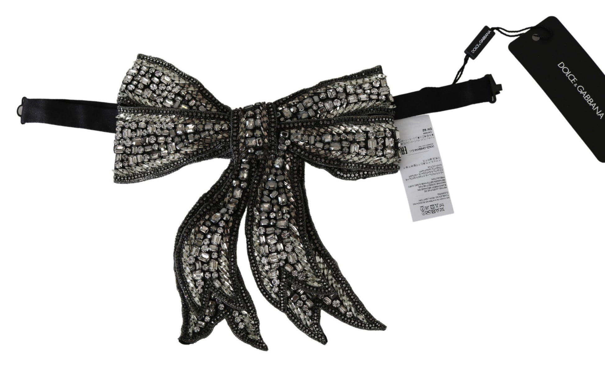 Dolce & Gabbana Elegant Silver Silk Bowtie - KALAJ