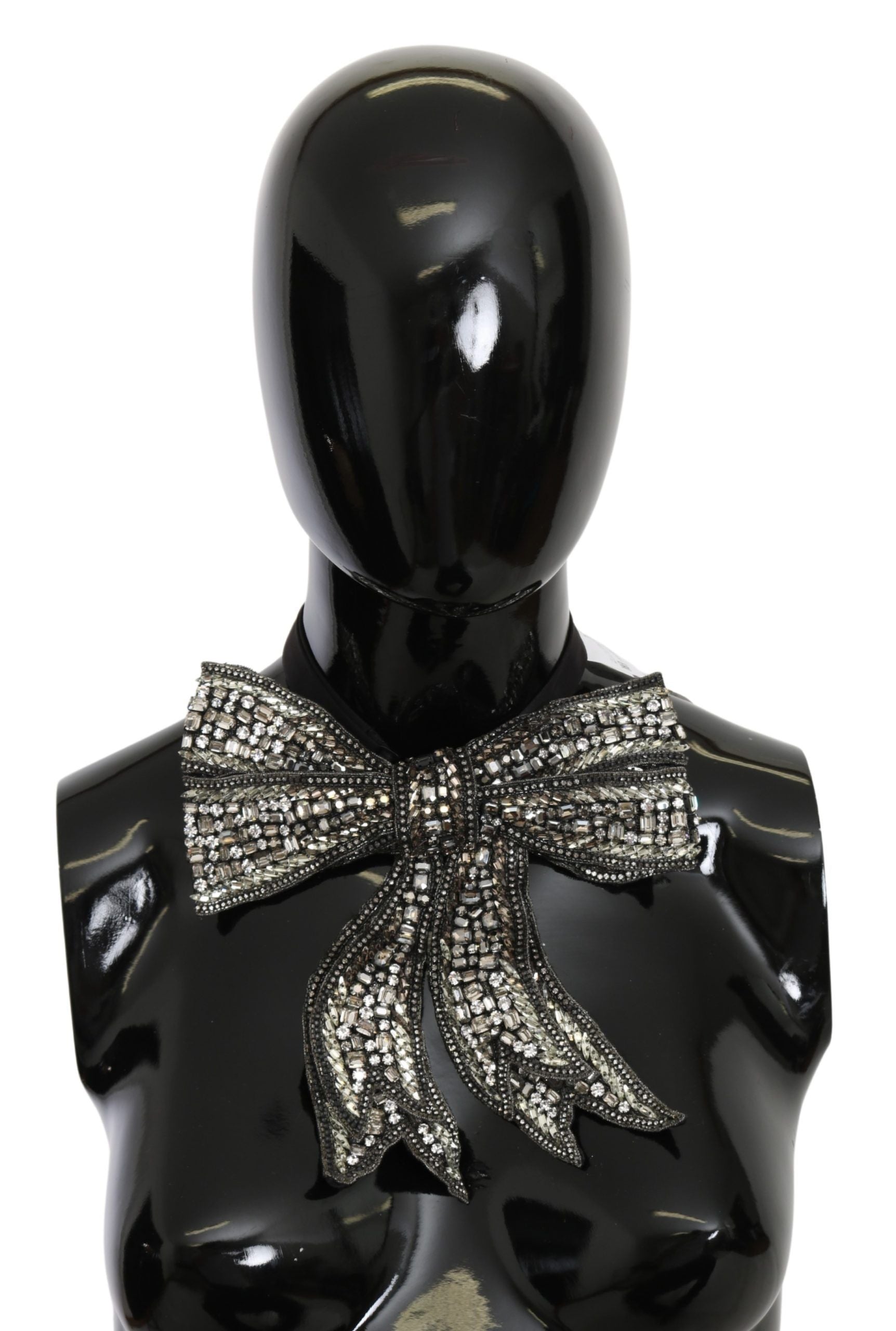 Dolce & Gabbana Elegant Silver Silk Bowtie - KALAJ