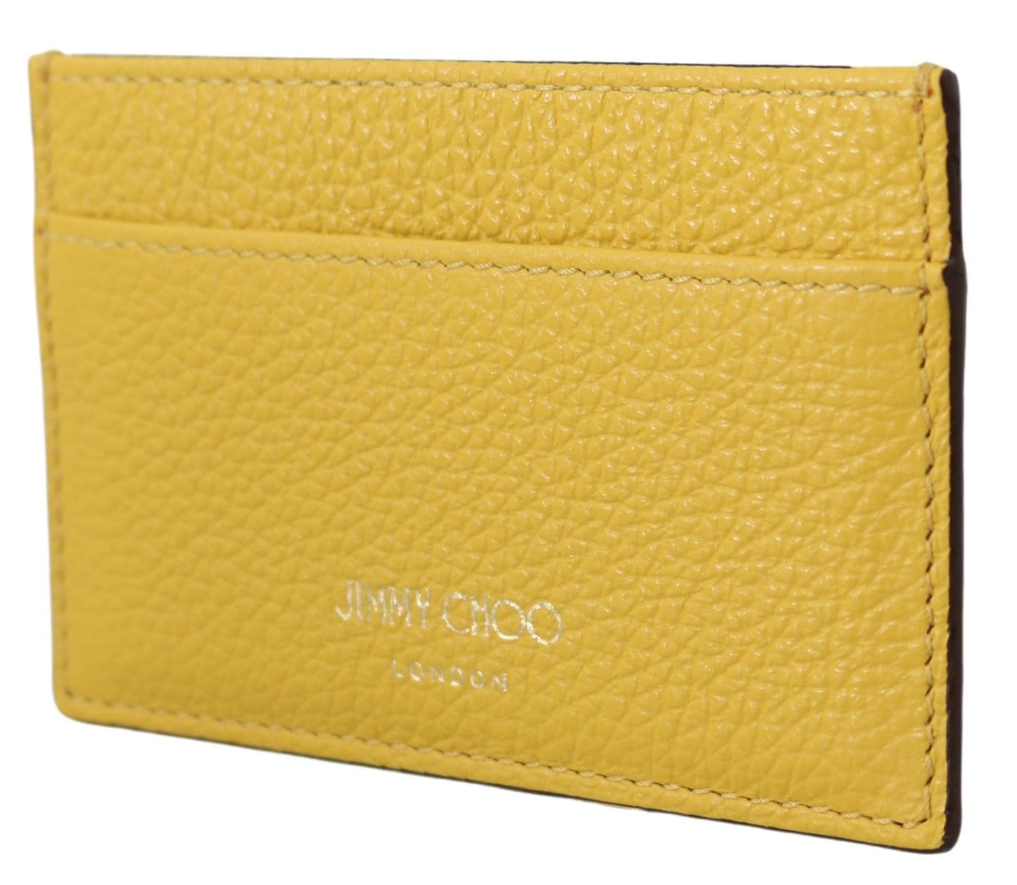 Jimmy Choo Sunshine Yellow Leather Card Holder - KALAJ