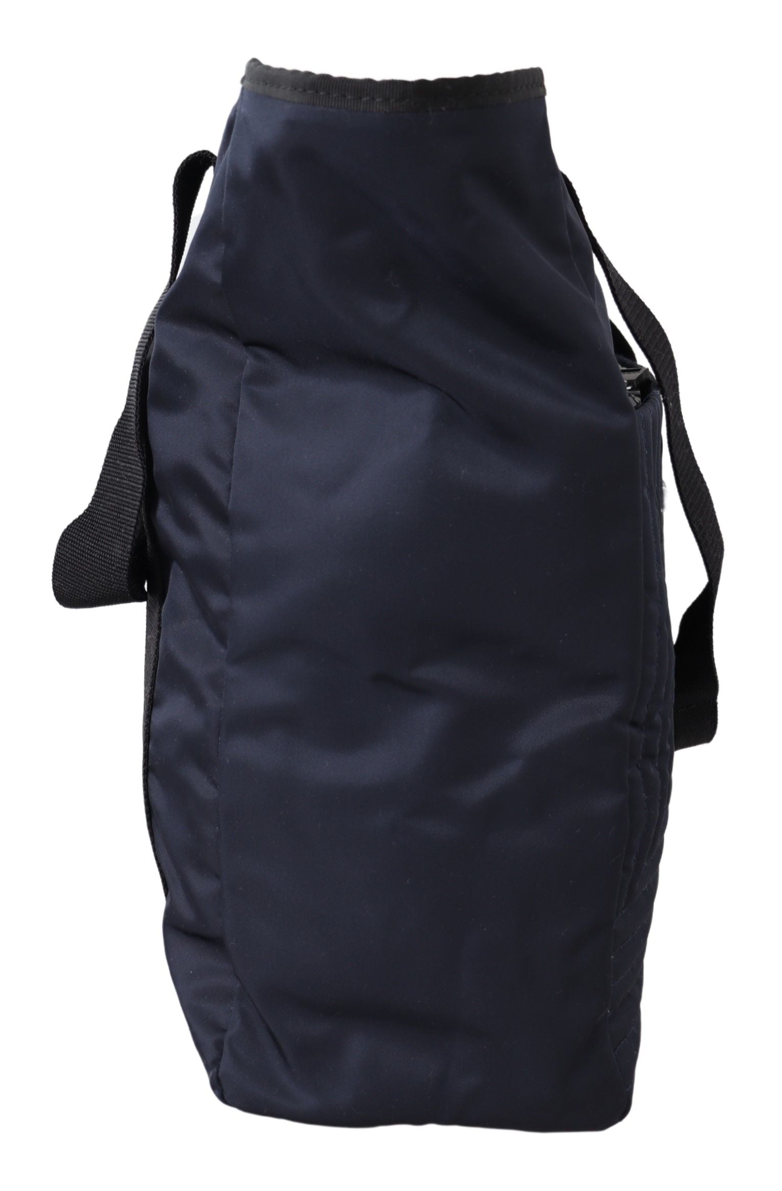 Versace Elegant Blue Nylon Tote Bag - KALAJ