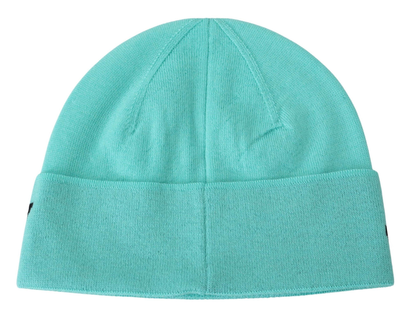 Givenchy Aquamarine Green Wool Beanie with Signature Logo - KALAJ