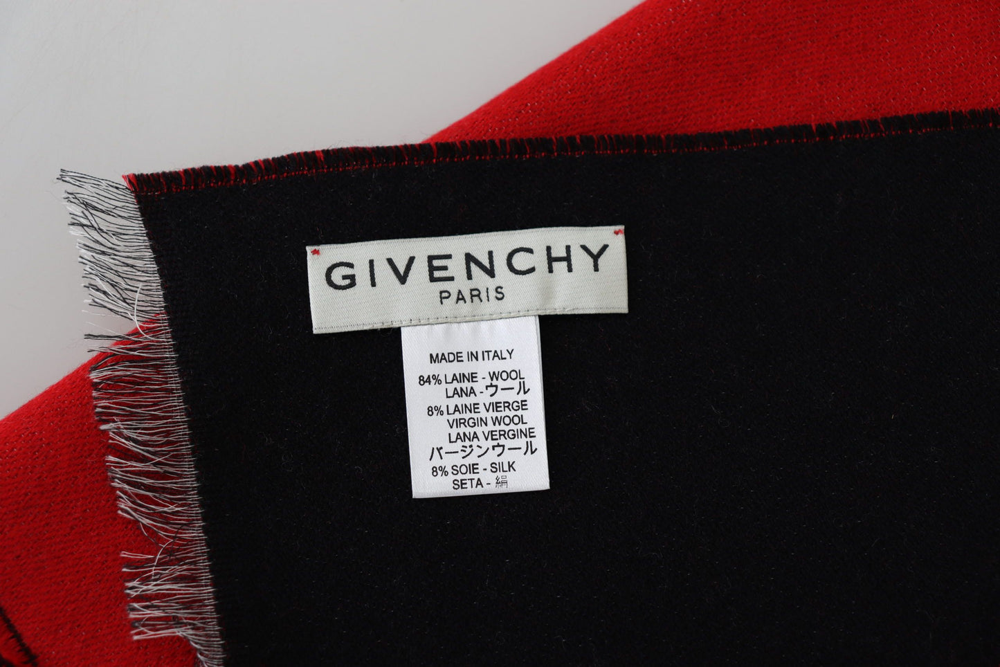 Givenchy Elegant Red Wool Blend Unisex Scarf - KALAJ