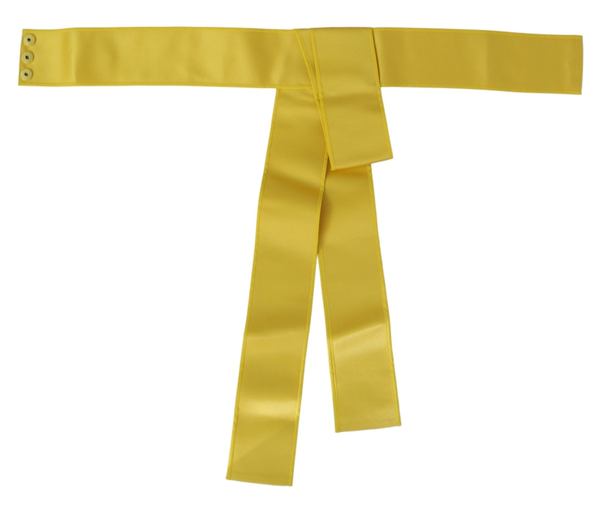 Dolce & Gabbana Chic Silk Yellow Women's Elegant Belt - KALAJ