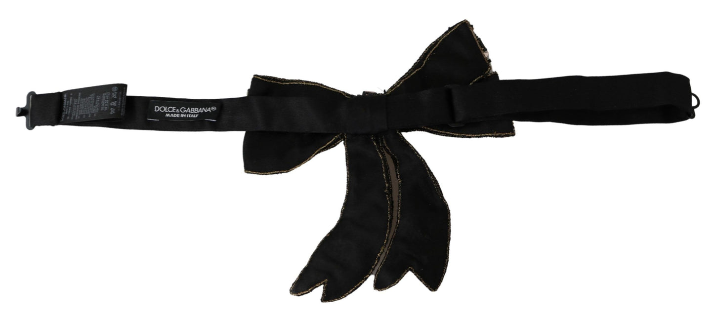 Dolce & Gabbana Elegant Silk Rhinestone Bow Tie - KALAJ