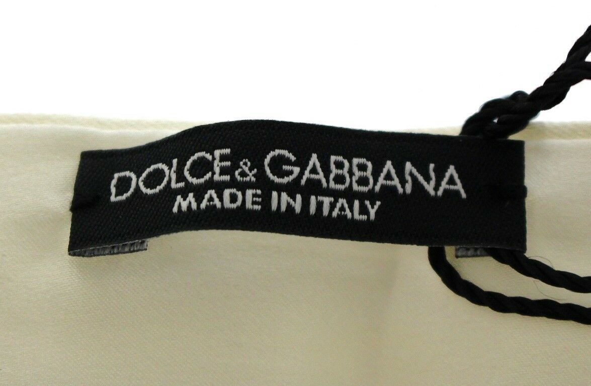 Dolce & Gabbana Exclusive White Silk Evening Cummerbund - KALAJ