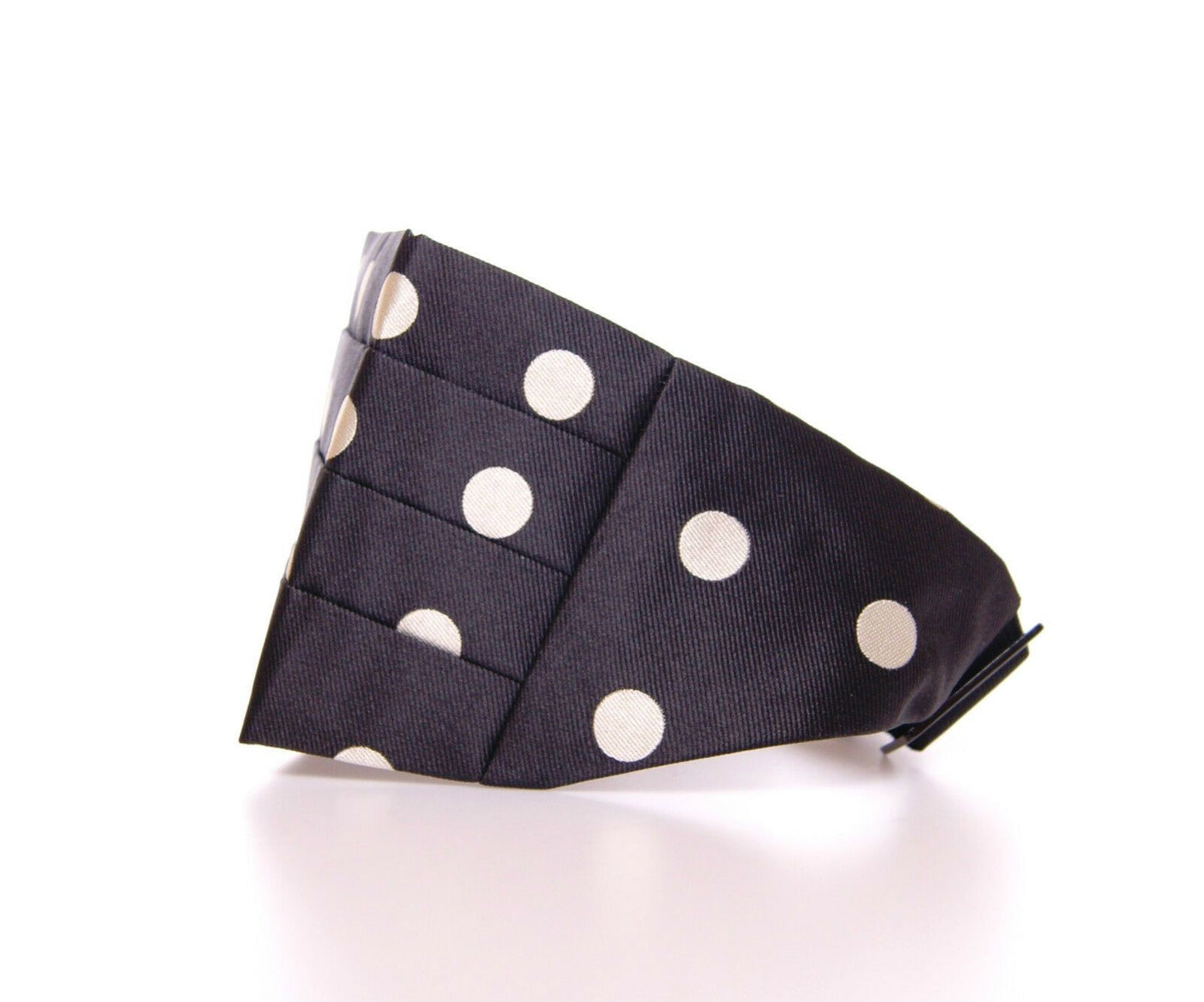 Dolce & Gabbana Elegant Silk Black Polka Dot Cummerbund - KALAJ