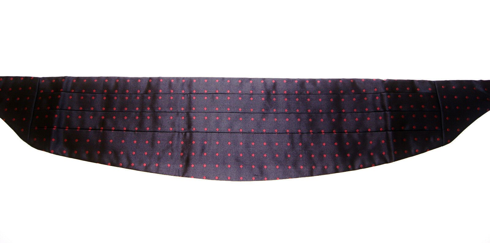 Dolce & Gabbana Elegant Silk Black Cummerbund with Red Polka Dots - KALAJ