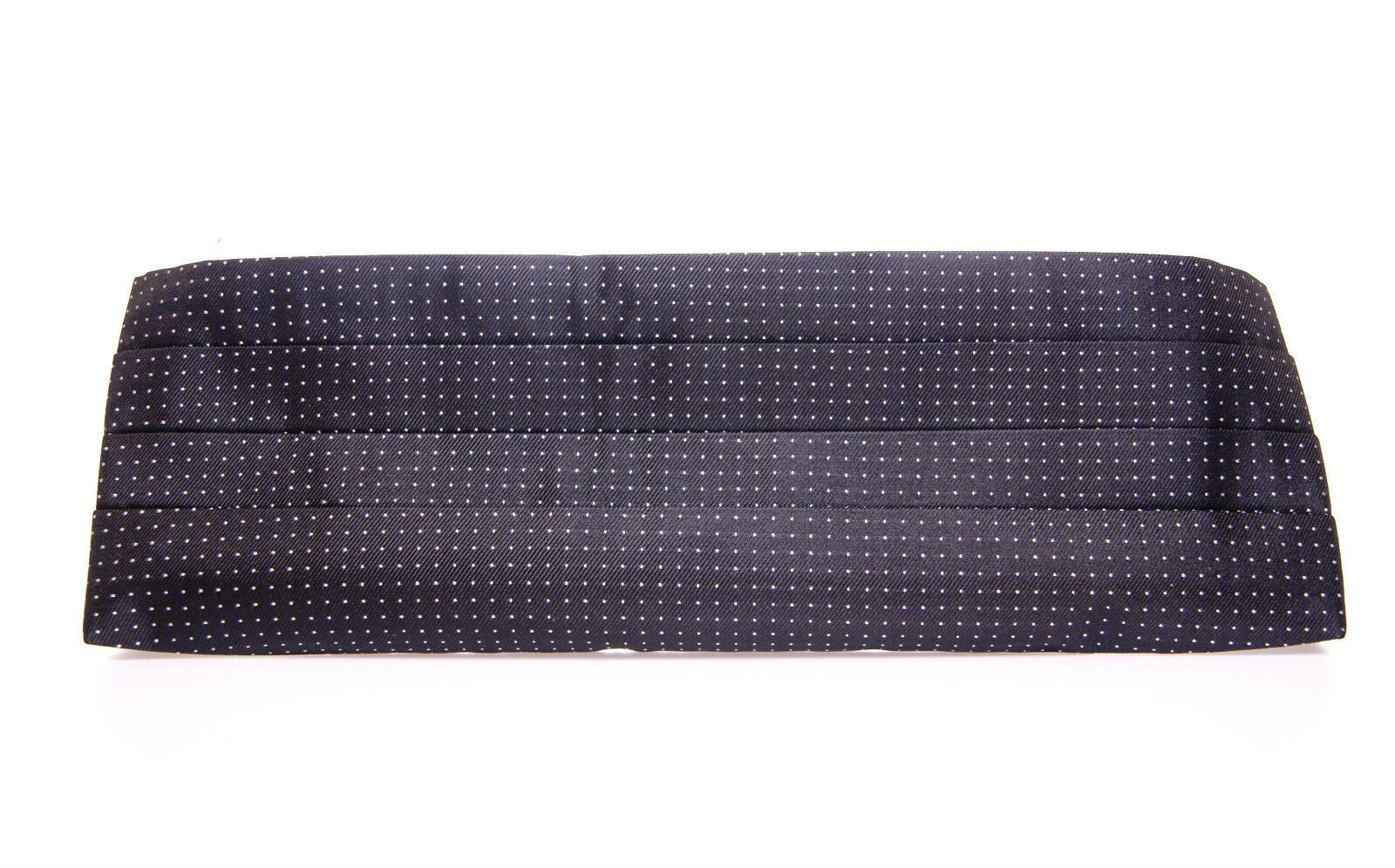 Dolce & Gabbana Elegant Black Silk Cummerbund with Polka Dots - KALAJ