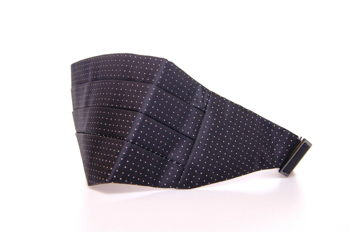 Dolce & Gabbana Elegant Black Silk Cummerbund with Polka Dots - KALAJ