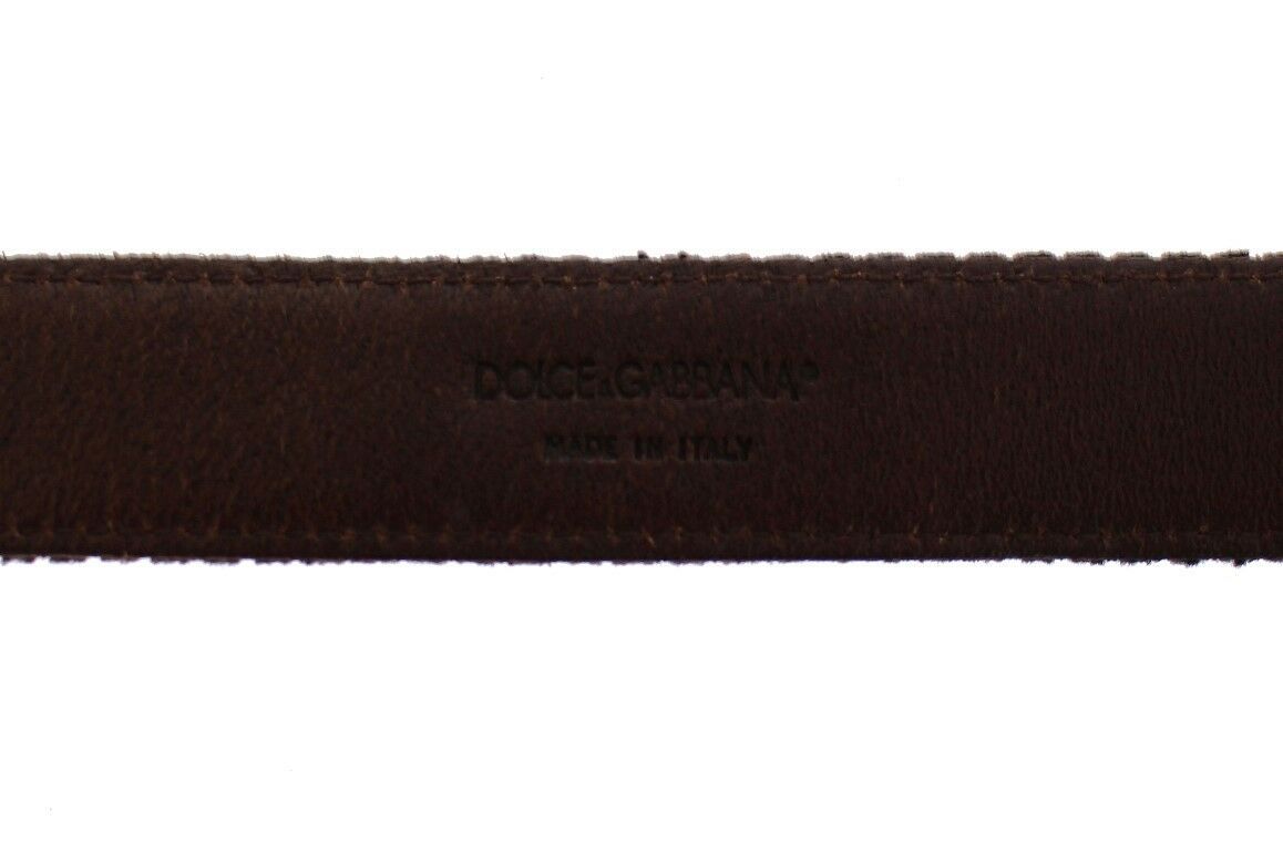 Dolce & Gabbana Elegant Leather-Cotton Fusion Men's Belt - KALAJ