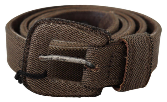 Costume National Elegant Brown Leather Waist Belt - KALAJ