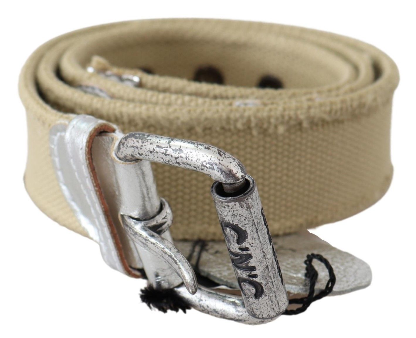 Costume National Elegant Beige Cotton Fashion Belt - KALAJ