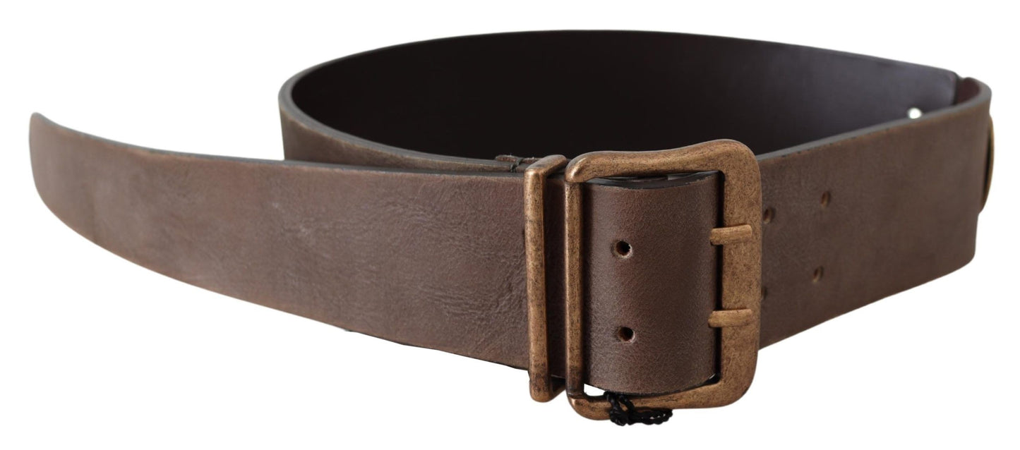 Ermanno Scervino Elegant Leather Fashion Belt in Rich Brown - KALAJ