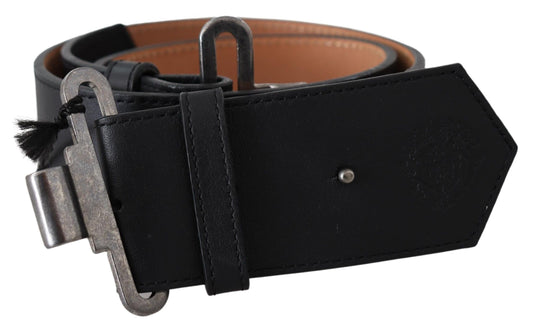 Ermanno Scervino Chic Leather Adjustable Black Belt - KALAJ