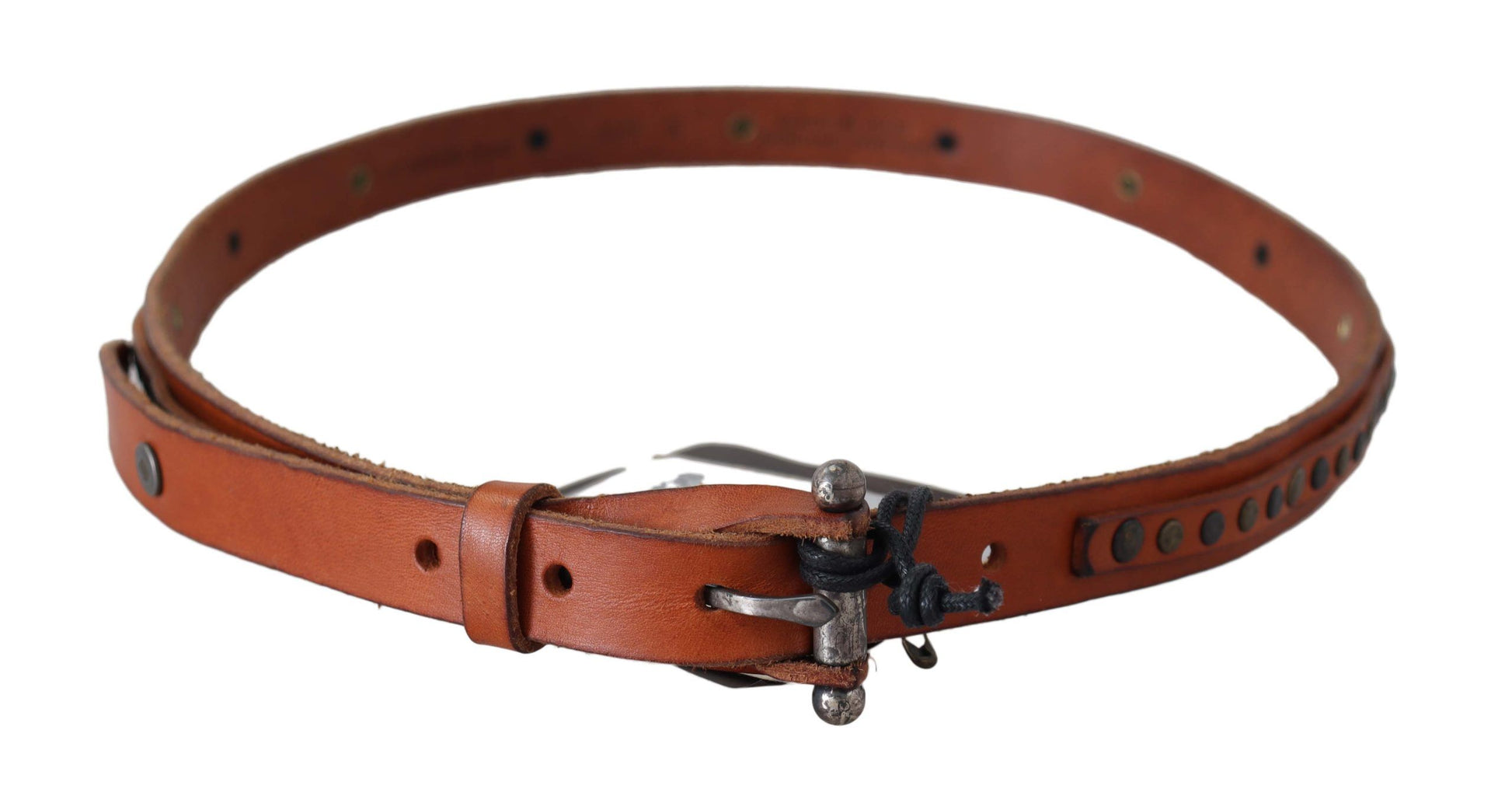 Scervino Street Elegant Leather Waist Belt in Brown - KALAJ