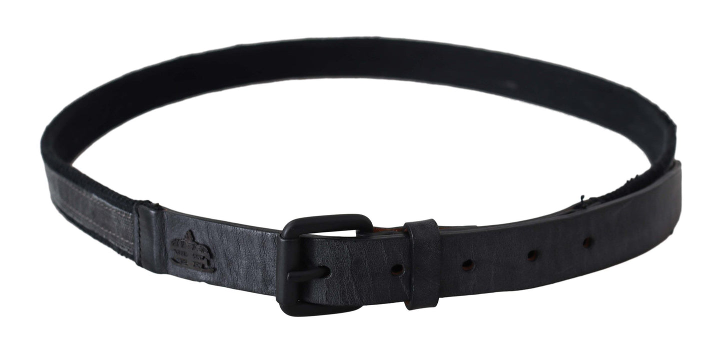 Ermanno Scervino Chic Black Leather Waist Belt - KALAJ