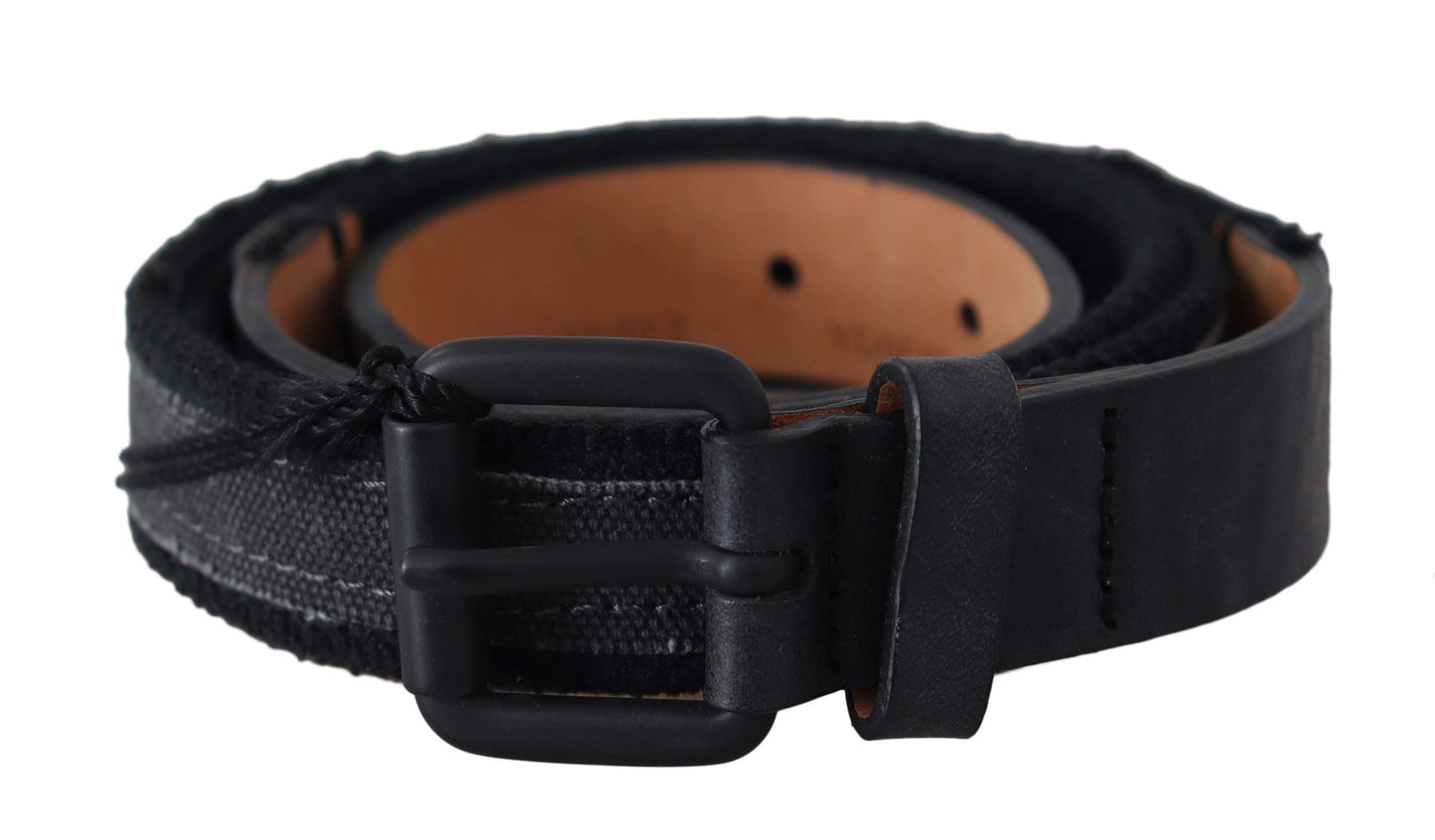 Ermanno Scervino Chic Black Leather Waist Belt - KALAJ