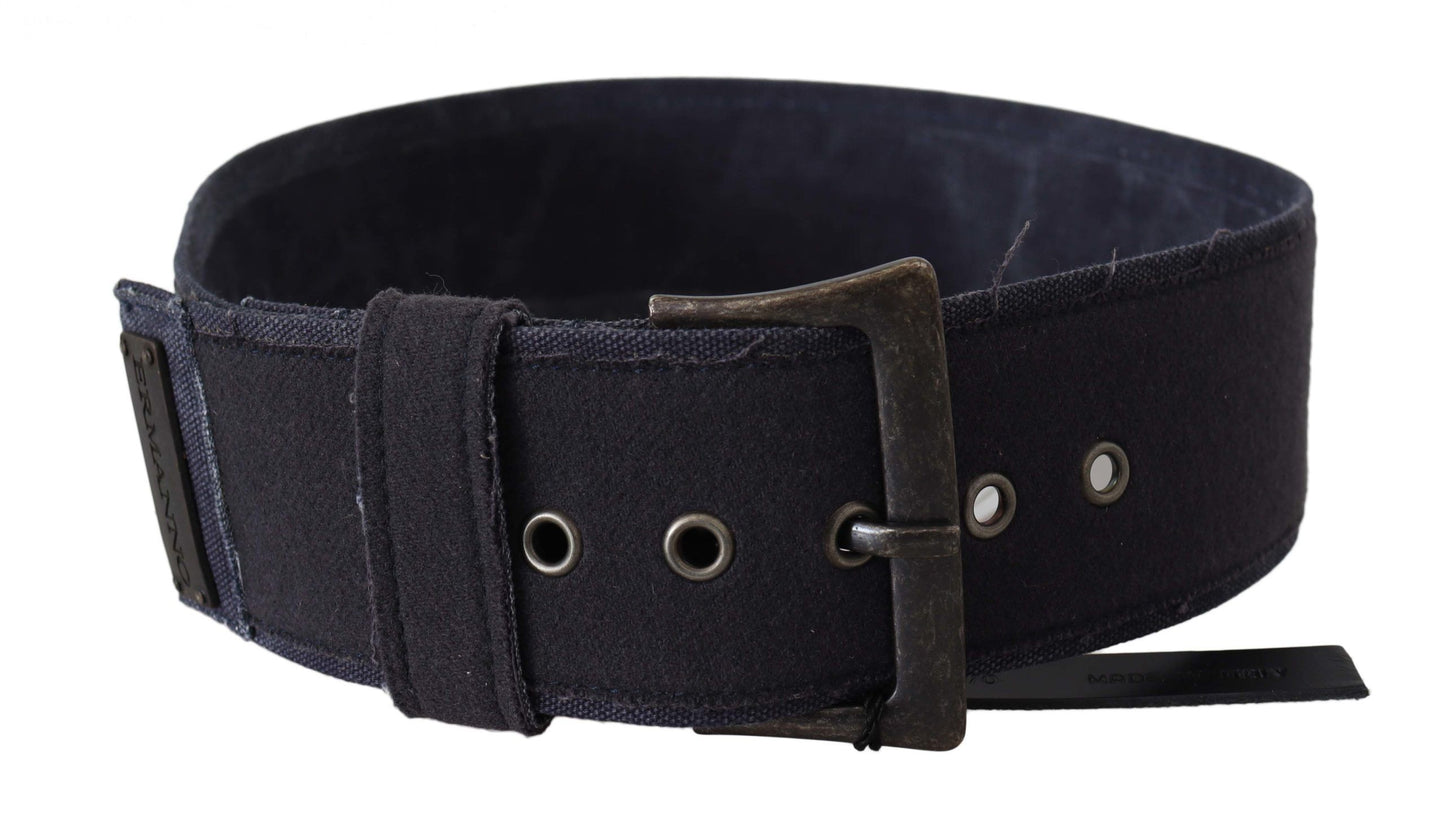 Ermanno Scervino Elegant Black Leather Classic Belt - KALAJ