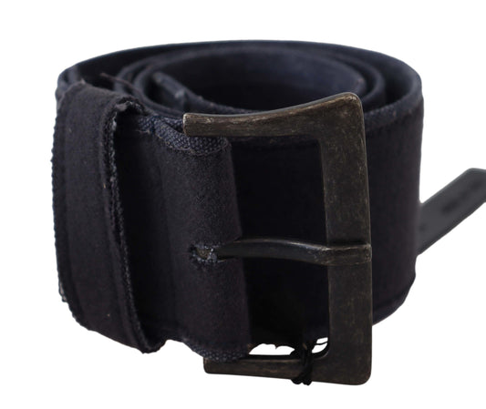 Ermanno Scervino Elegant Black Leather Classic Belt - KALAJ