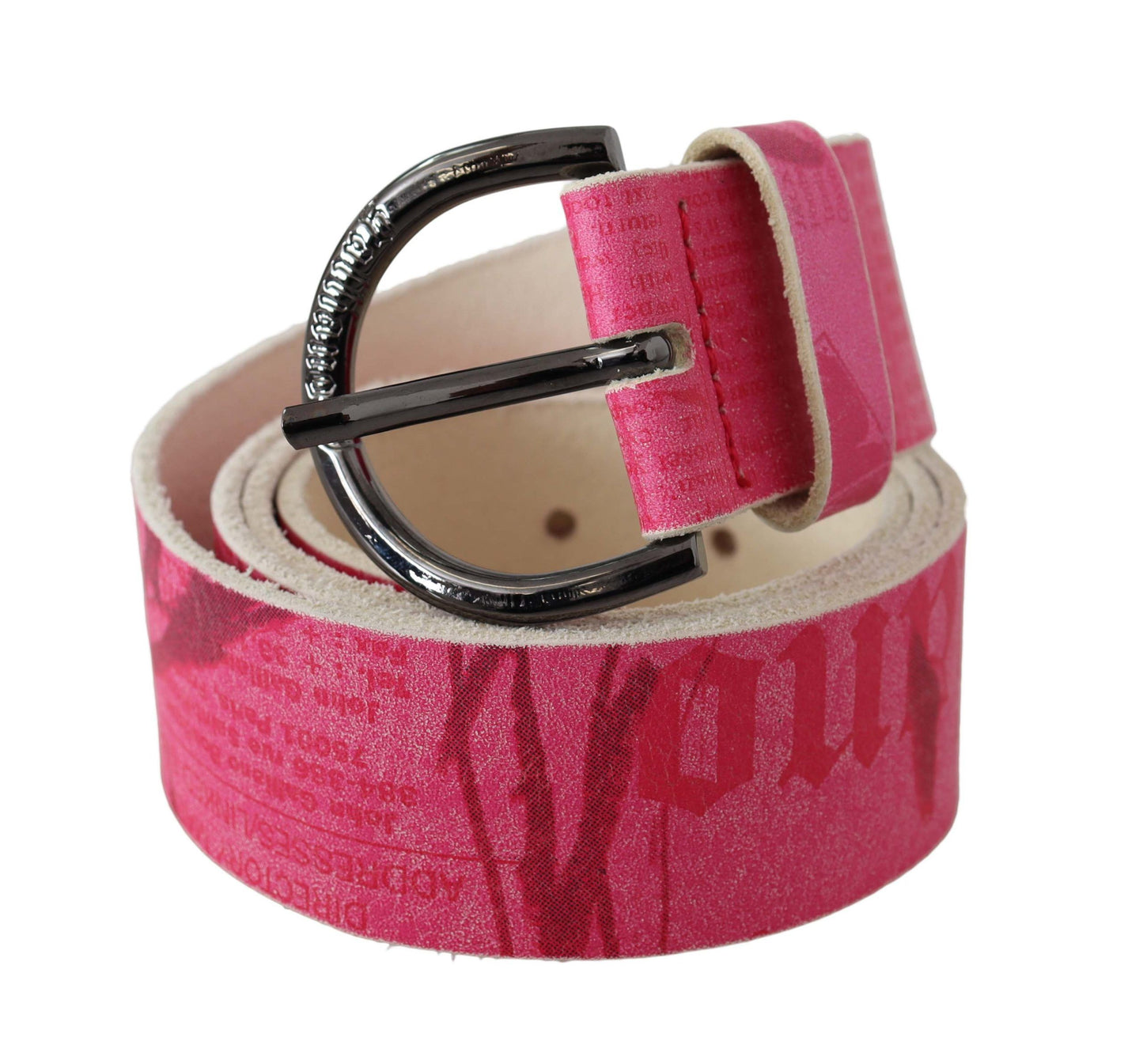 John Galliano Elegant Pink Leather Fashion Belt - KALAJ