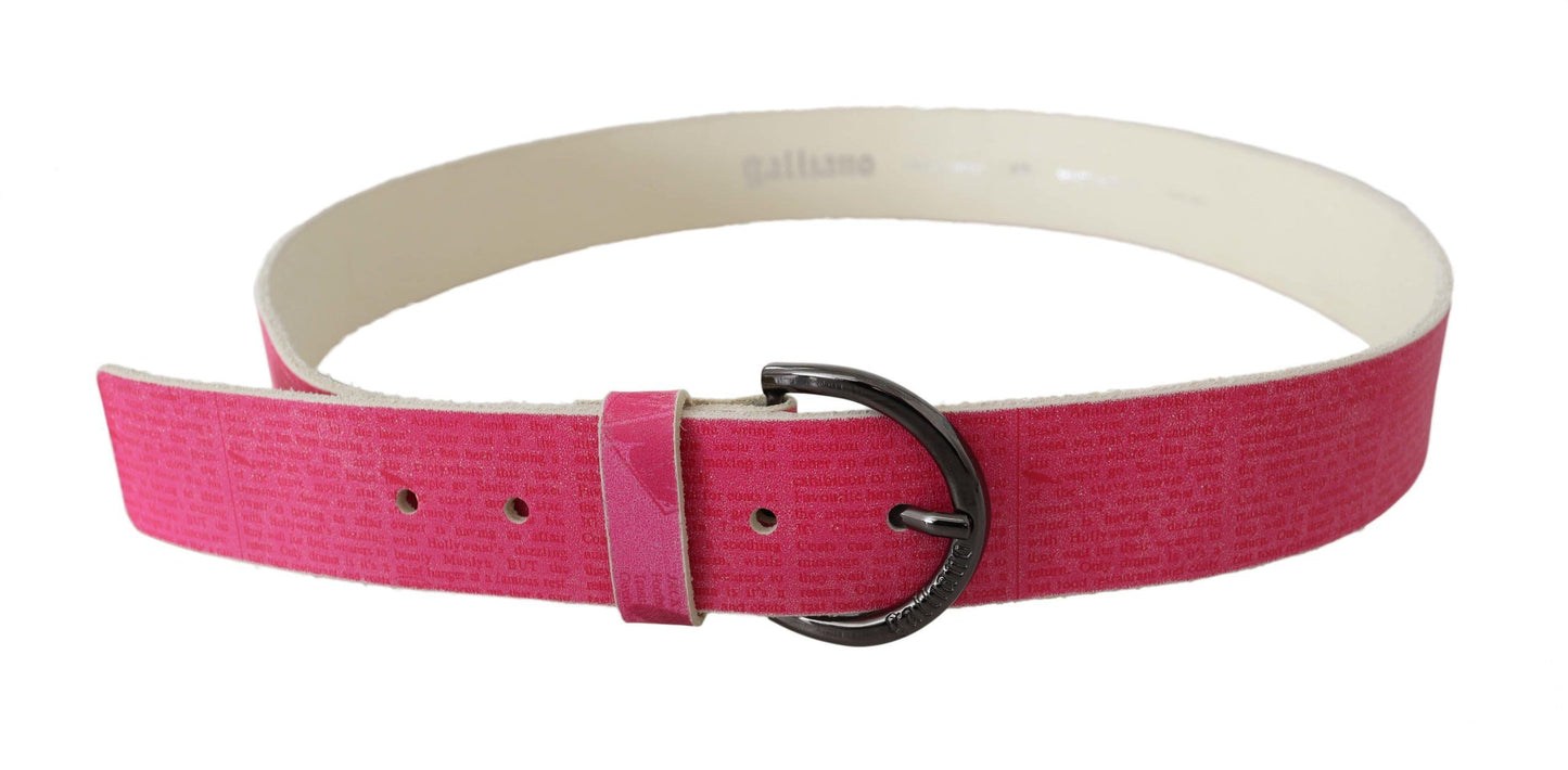 John Galliano Elegant Pink Leather Fashion Belt - KALAJ