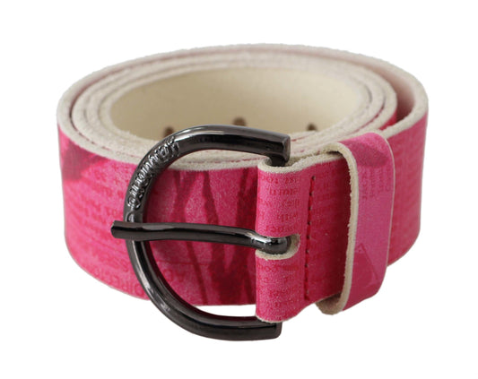 John Galliano Elegant Pink Leather Fashion Belt - KALAJ