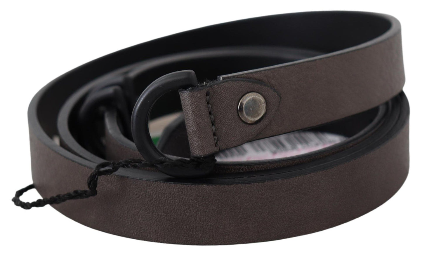 Costume National Elegant Dark Brown Leather Belt - KALAJ